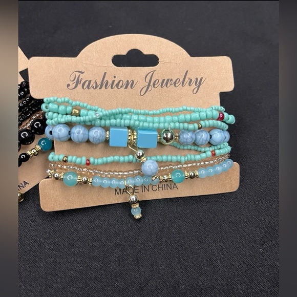 Fashion Jewelry Multicolor Beaded Bracelet Trio - Picture 2 of 5